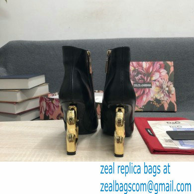 Dolce  &  Gabbana Heel 10.5cm ankle boots with DG Pop heel Black 2022